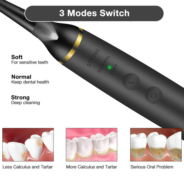 Détartreur électrique portable pour les dents, élimine le tartre et les taches, blanchiment, chargeur USB