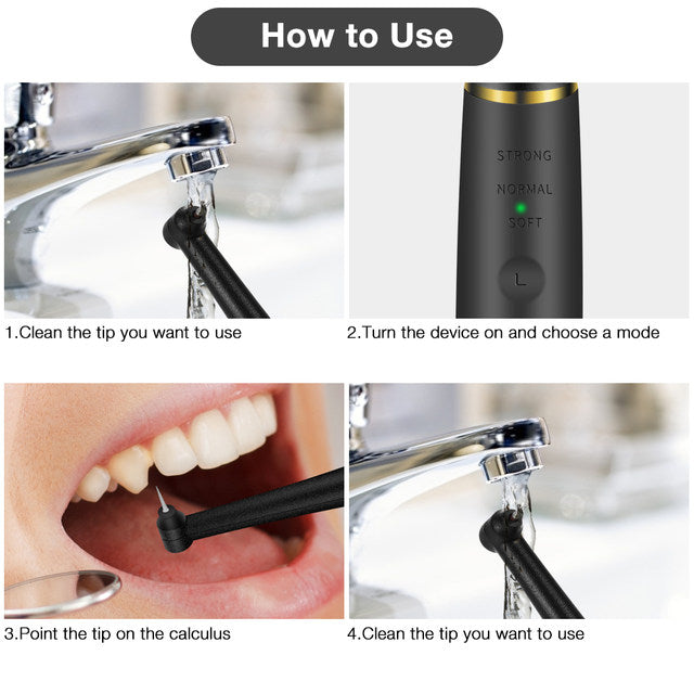 Détartreur électrique portable pour les dents, élimine le tartre et les taches, blanchiment, chargeur USB