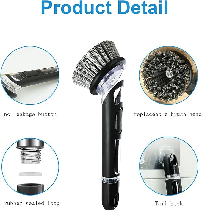 Dish Brush with Detergent Dispenser