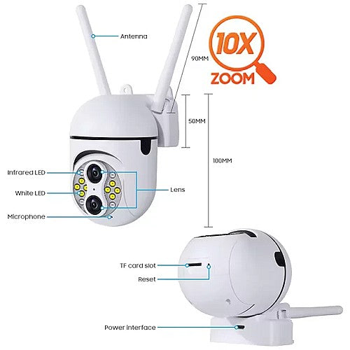 Caméra double Lens intérieur 3MP-zoom X10