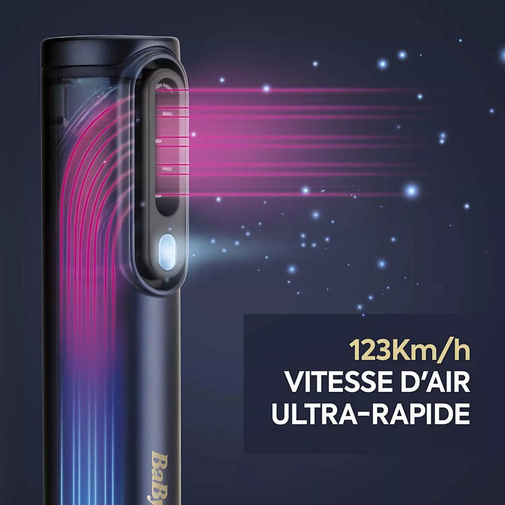 BaByliss Air Wand 3-in-1 Hair Dryer | Straightener & Hot Air Brush with Ion Technology & High-Speed Digital Motor | Includes 2 Attachments