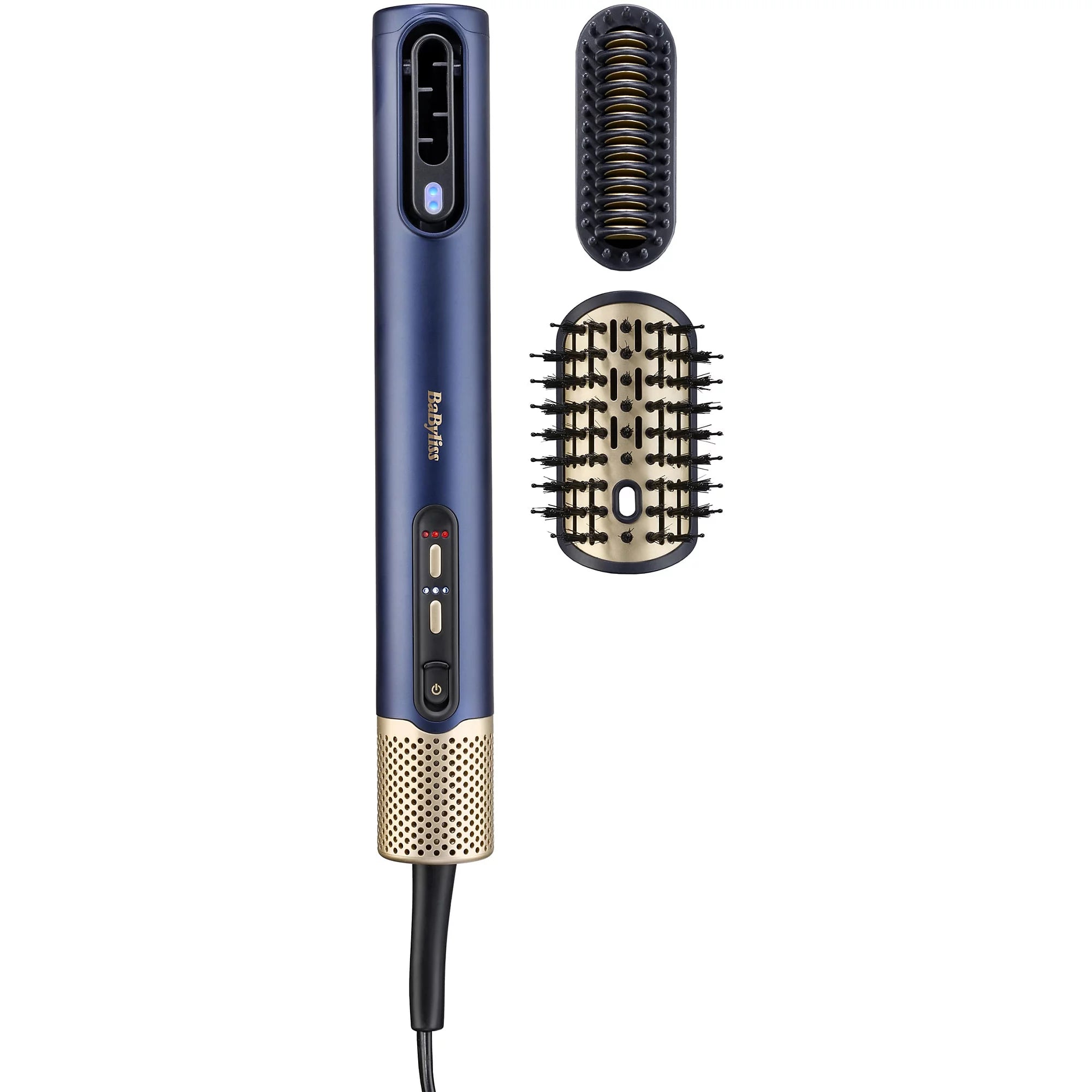 BaByliss Air Wand 3-in-1 Hair Dryer | Straightener & Hot Air Brush with Ion Technology & High-Speed Digital Motor | Includes 2 Attachments
