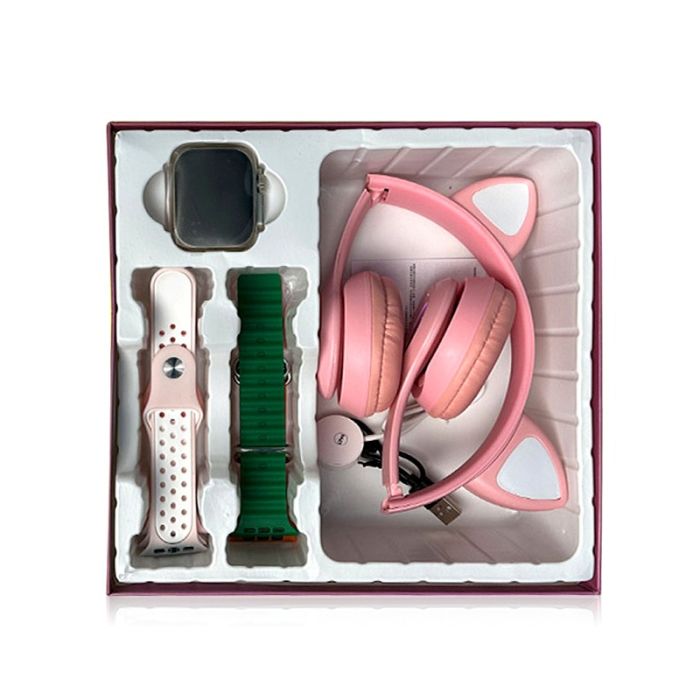 Coffret TK702 ULTRA 2 – Montre Connectée + Casque Bluetooth + 5 Bracelets