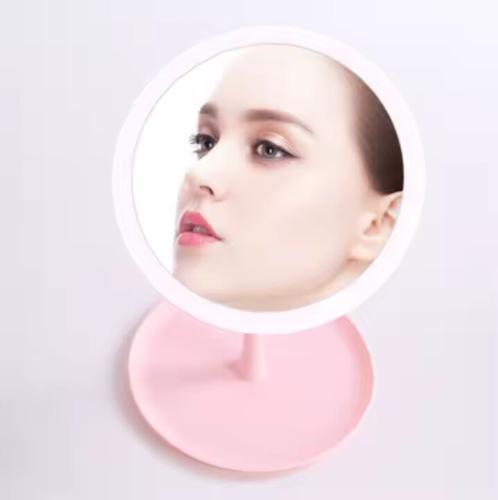 Miroir Cosmétique LED – Éclairage Blanc/Chaud-Portable et Rechargeable USB