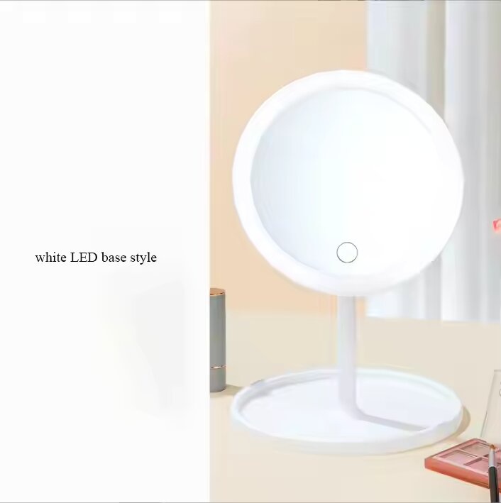 Miroir Cosmétique LED – Éclairage Blanc/Chaud-Portable et Rechargeable USB