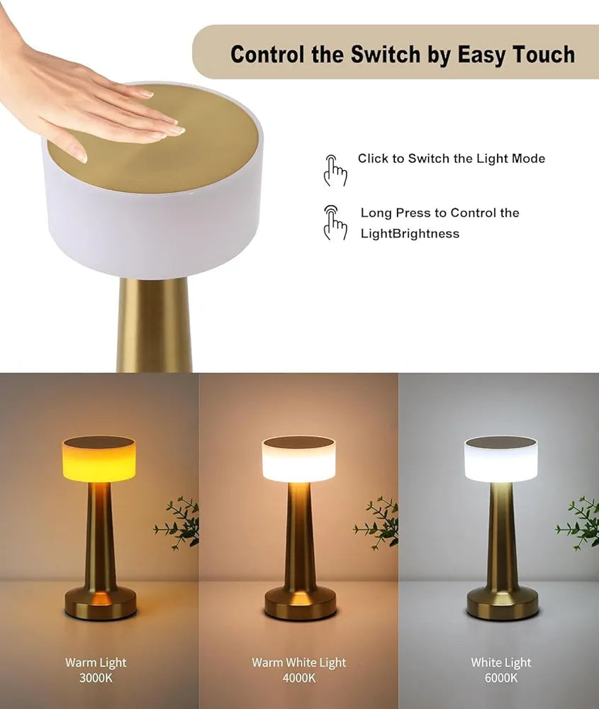 TOUCH LAMP USB CHARGING - All white