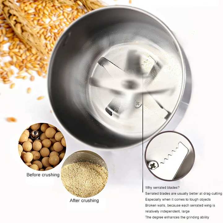Moulin à café électrique – 250W- stainless steel bowl