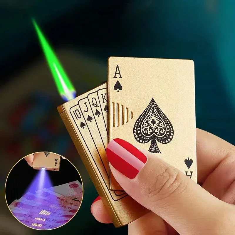 Briquet à Jet de Poker – Flamme Verte Puissante