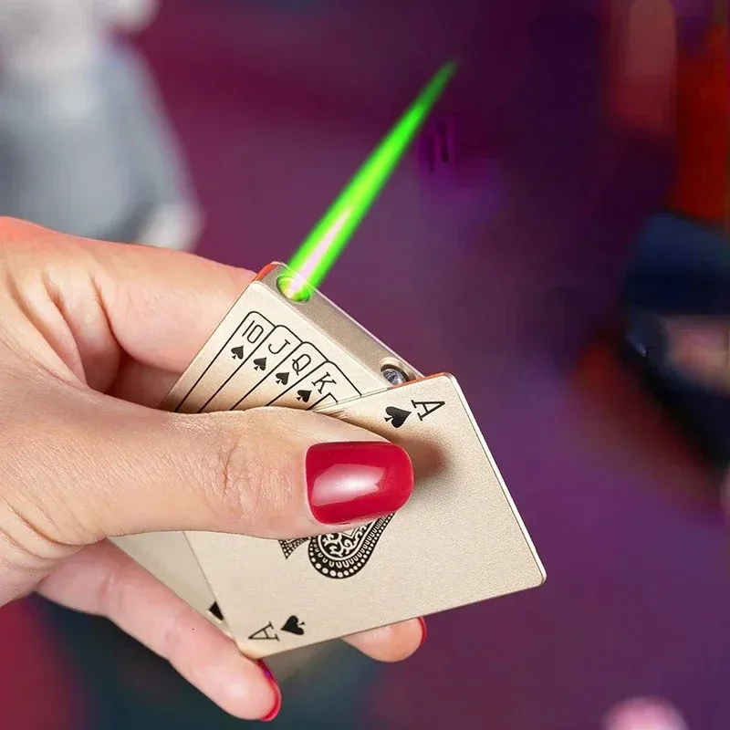Briquet à Jet de Poker – Flamme Verte Puissante