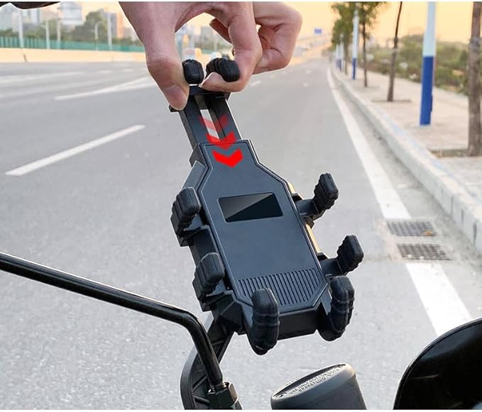 Support universel pour smartphone pour guidon de moto, vélo ou trottinette
