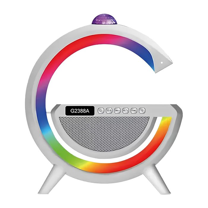 Enceinte Bluetooth G2388A avec fonction chargeur sans fil et lampe RCB intégrée