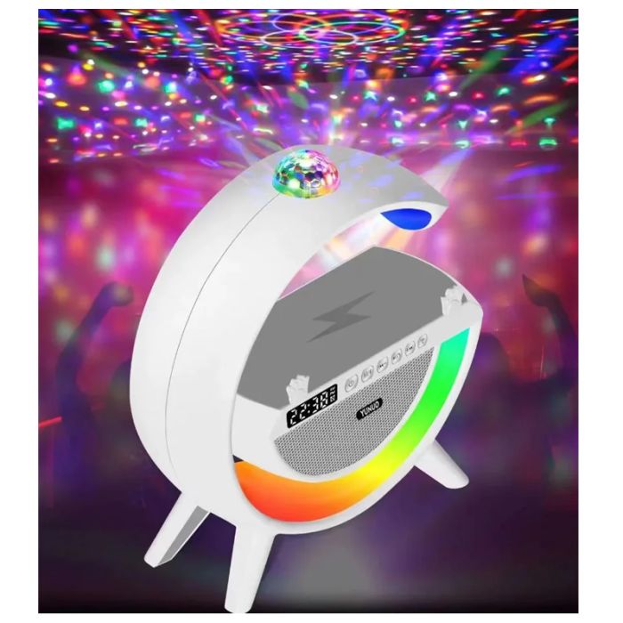 Enceinte Bluetooth G2388A avec fonction chargeur sans fil et lampe RCB intégrée