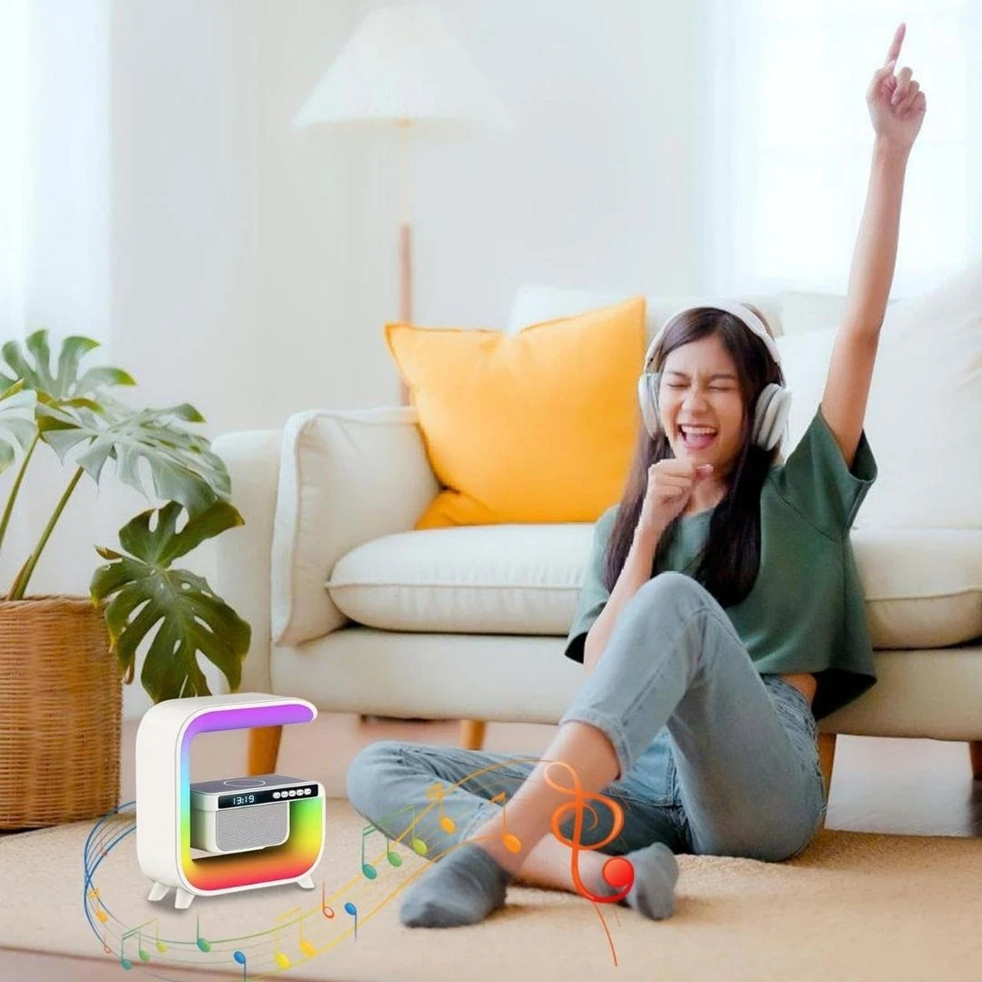 Haut‑parleur avec LED Bluetooth et chargeur sans fil G3 – XM-G3