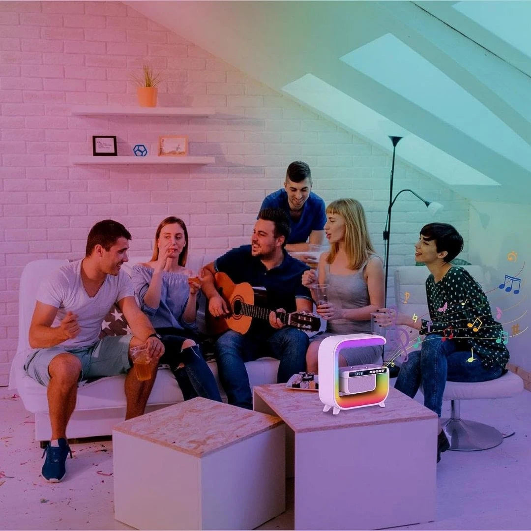 Haut‑parleur avec LED Bluetooth et chargeur sans fil G3 – XM-G3
