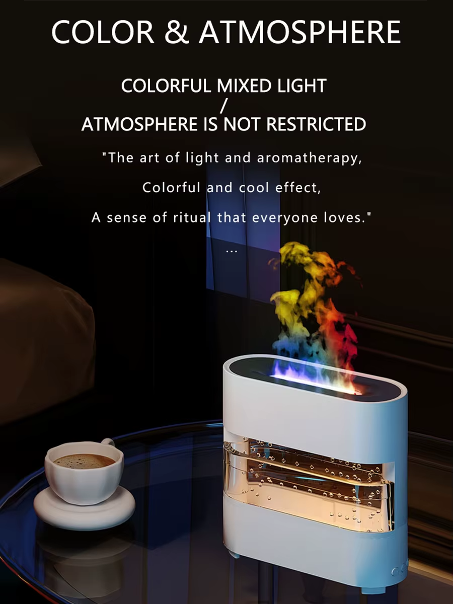 Diffuseur d'Aromathérapie Rainfire – Relaxante & Lumière Ambiante-300 ml
