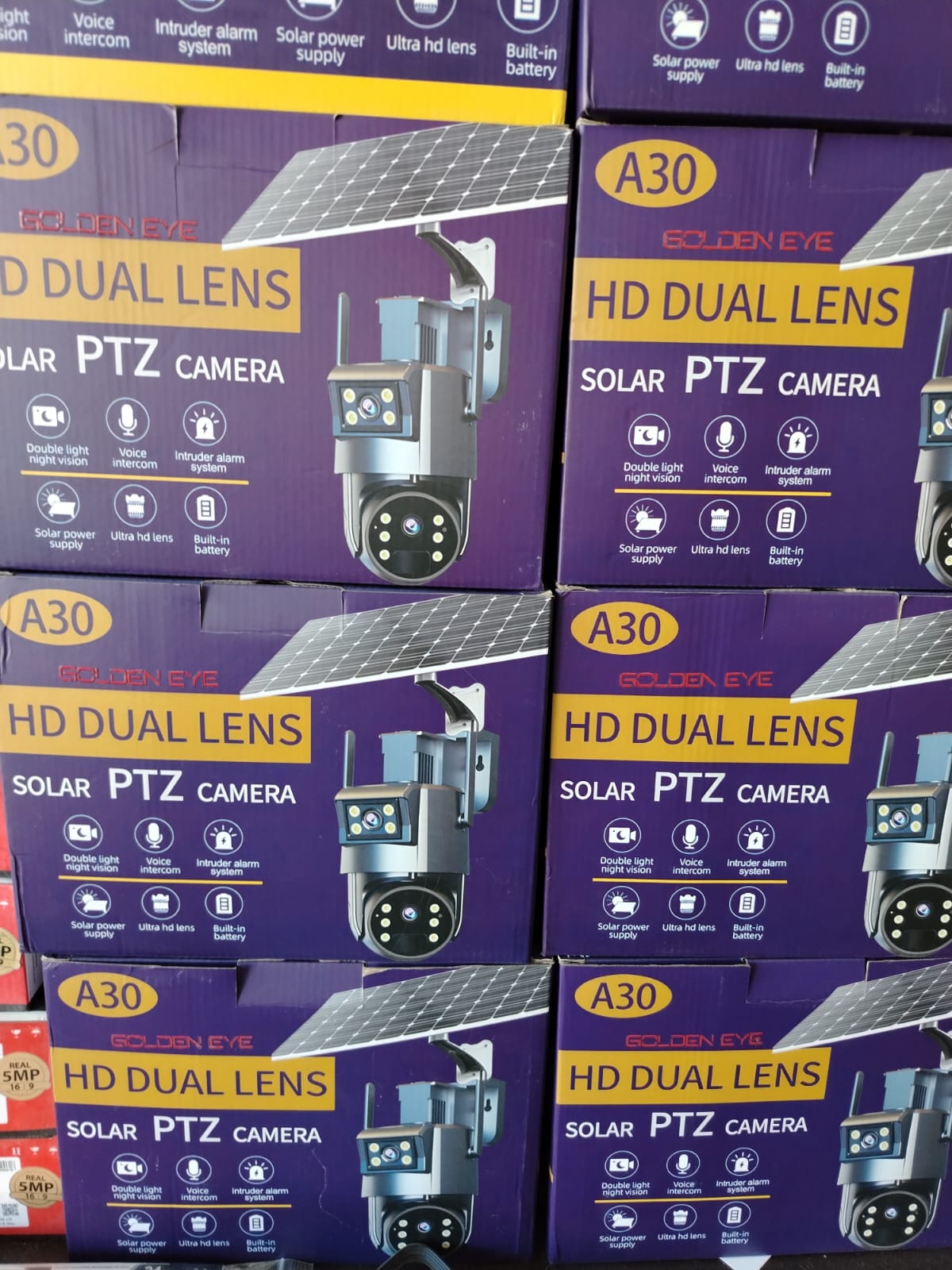Caméra Solaire 4K HD 8MP – Détection Humaine IA, Vision Nocturne, 360° 8+8 MP