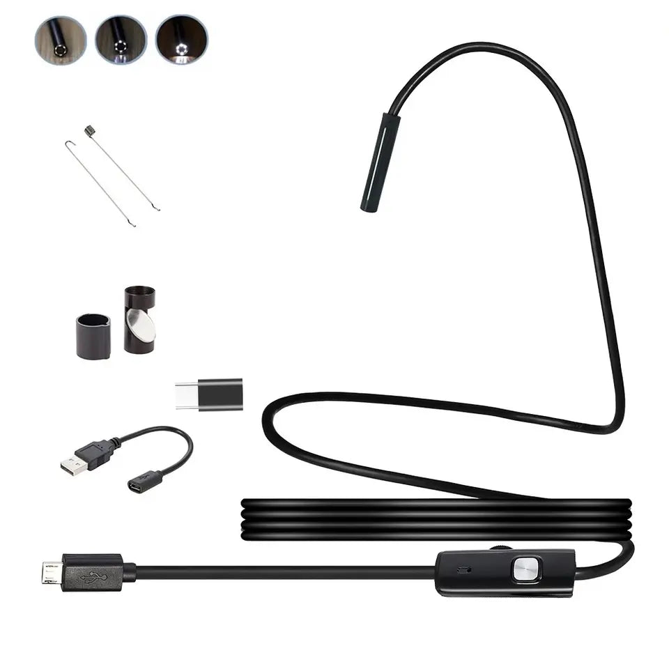 Caméra Endoscopique Android 3 en 1 de 7mm pour Inspection – Longueur 3.5 m