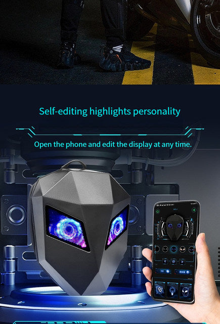 Smart Sac à dos LED Loy Branded Colored Hard Shell 3D DIY Eyes