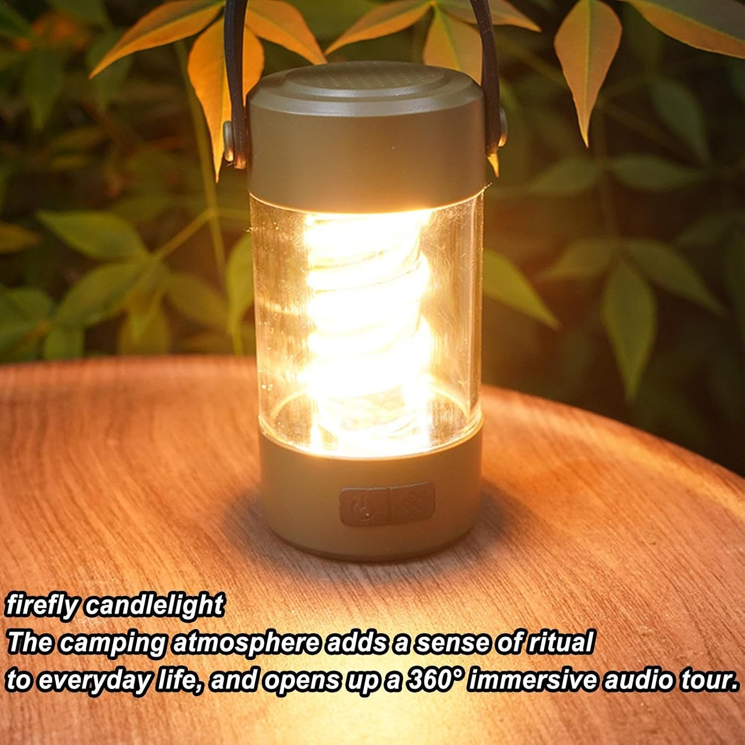 Lampe de Camping Stéréo Bluetooth avec Haut-Parleurs Sans Fil