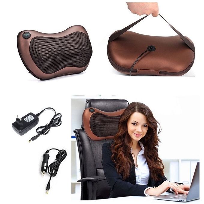 Coussin de Massage Shiatsu Chauffant –  Cou, Dos et Épaules