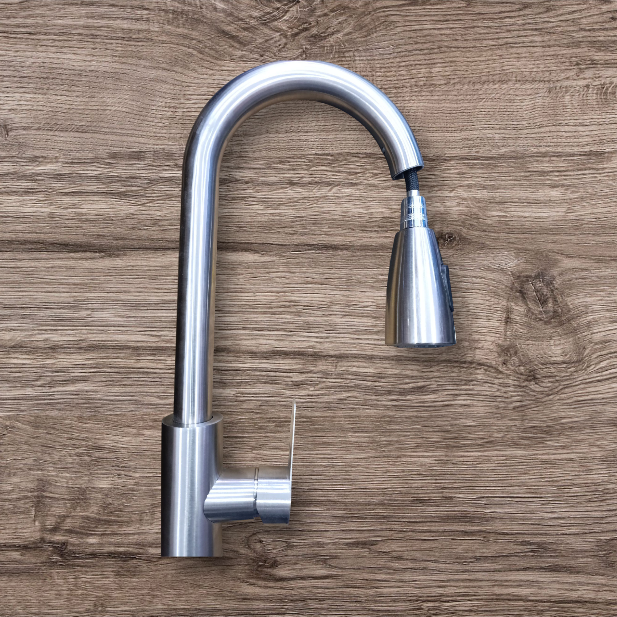 Robinet de Cuisine Inox 304 – Pivotant 360° avec Douchette Rétractable et Économie d’Eau
