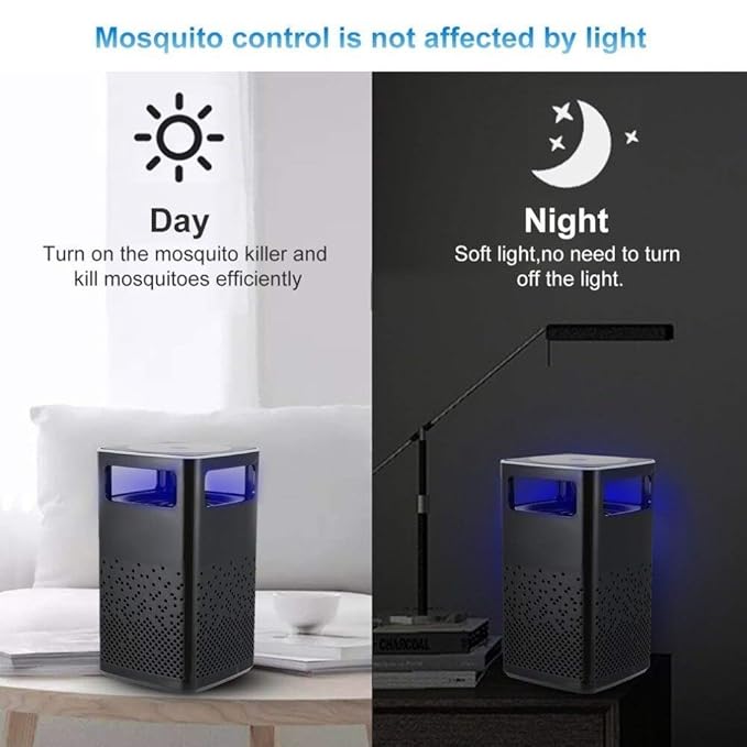 Electronic Square LED Mosquito Killer – Piège intelligent pour moustiques et insectes, silencieux et sûr pour la maison