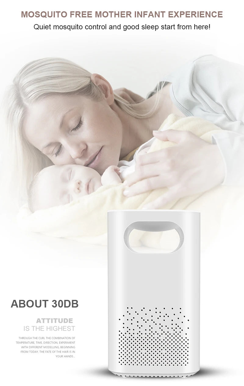 Electronic Square LED Mosquito Killer – Piège intelligent pour moustiques et insectes, silencieux et sûr pour la maison