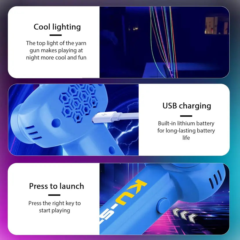 Jeu de Corde Lumineuse – Rope Launcher Glow-in-the-Dark USB-C