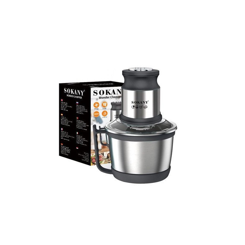 Hachoir électrique SOKANY 800W – Bol inox 3L, 4 lames