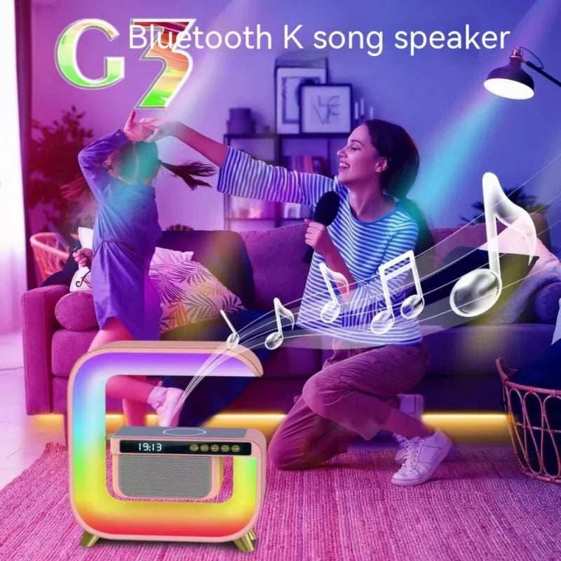 Haut‑parleur avec LED Bluetooth et chargeur sans fil G3 – XM-G3