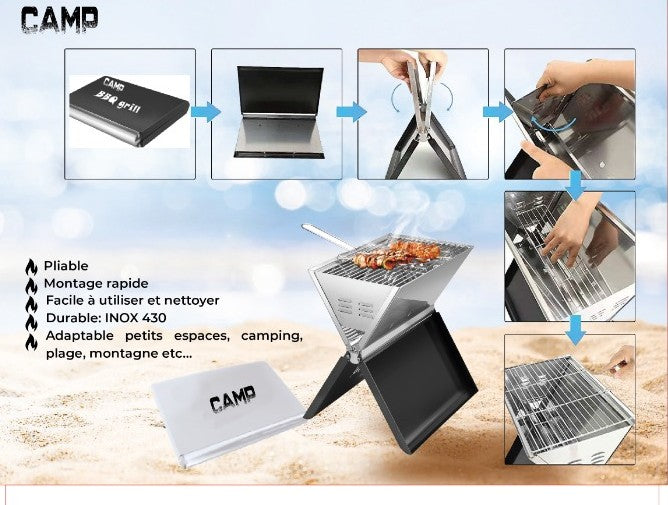 Barbecue pliable Inox