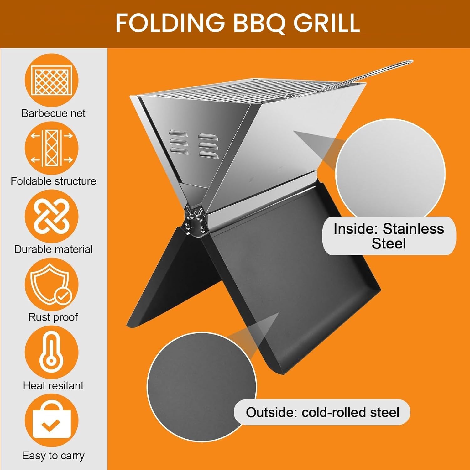 Barbecue pliable Inox