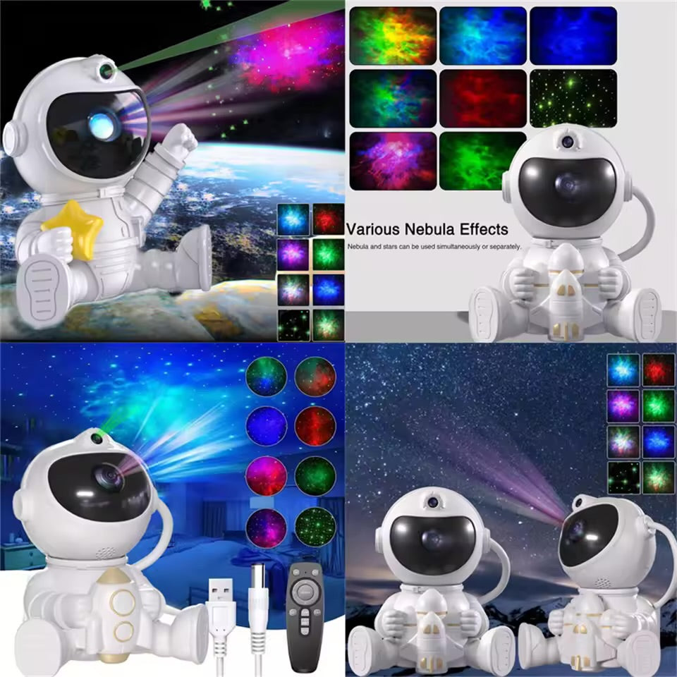 Projecteur Spaceman – Lampe Galaxie avec Étoiles et Télécommande