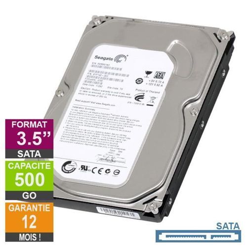 Disque dur interne pour système de vidéosurveillance-500 Go- 5400 tr/min-64 Mo