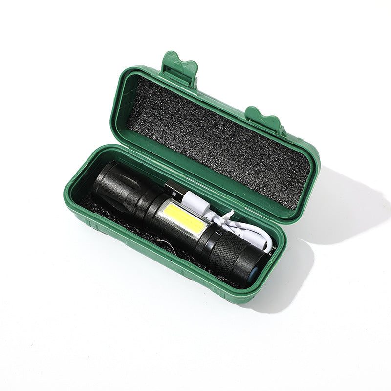 Lampe torche LED COB rechargeable avec boîtier de protection