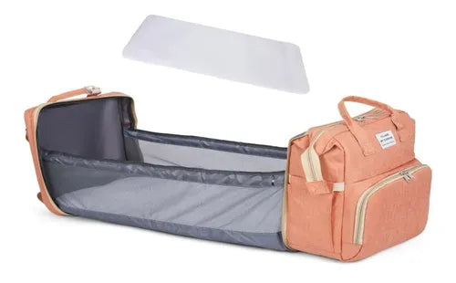 Sac à Dos Maternel 3 en 1 – Sac à Langer, Lit Bébé Portable et Matelas à Langer