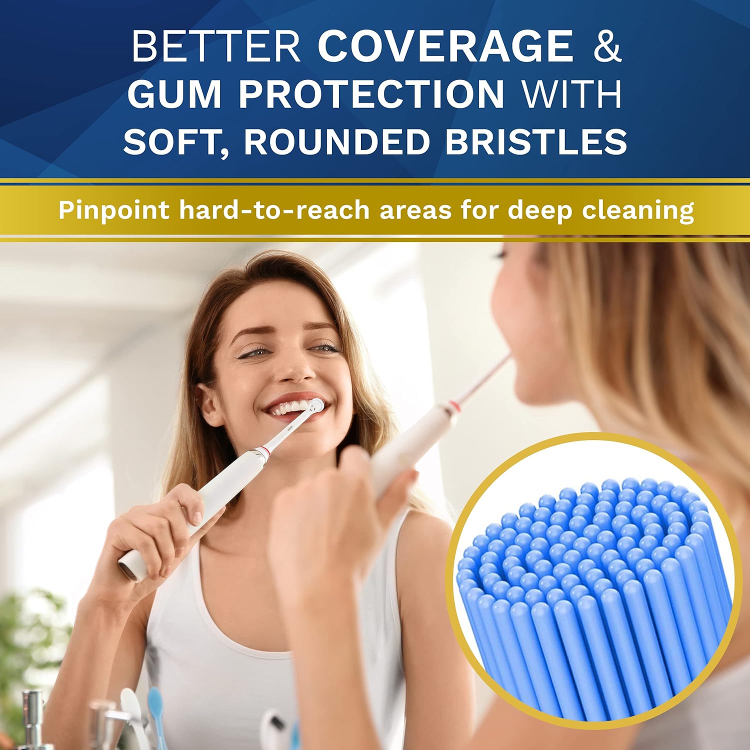 Brosse à Dents Électrique Sensitive NEVADENT avec 4 brossettes