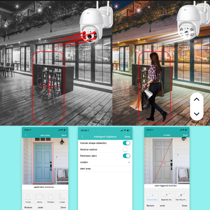 Caméra de Surveillance Externe HD V380 2MP Smart