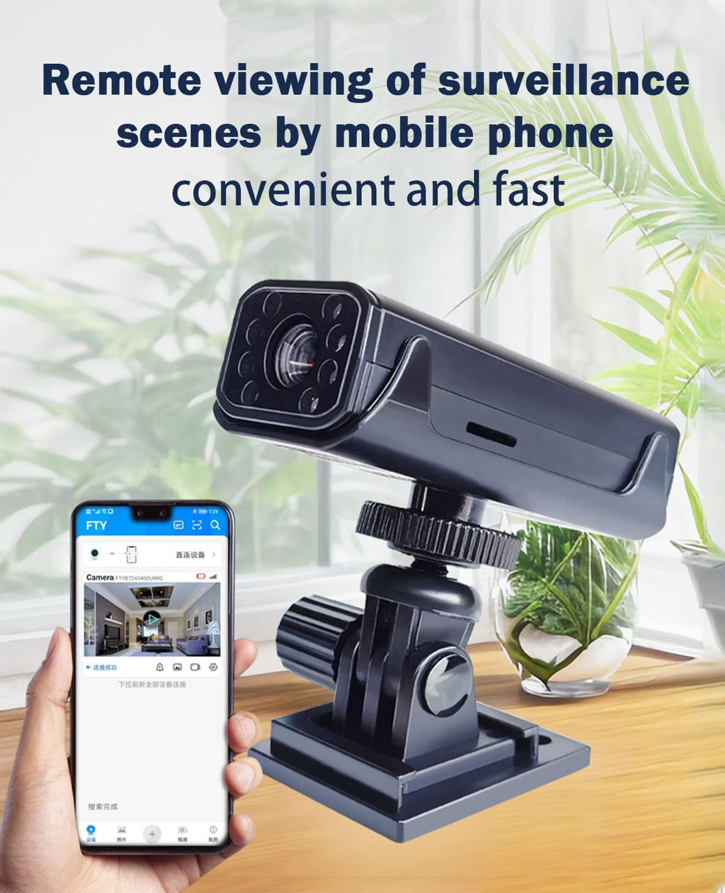 Caméra YELEOKE A10de surveillance Wi‑Fi intérieure/extérieure sans fil