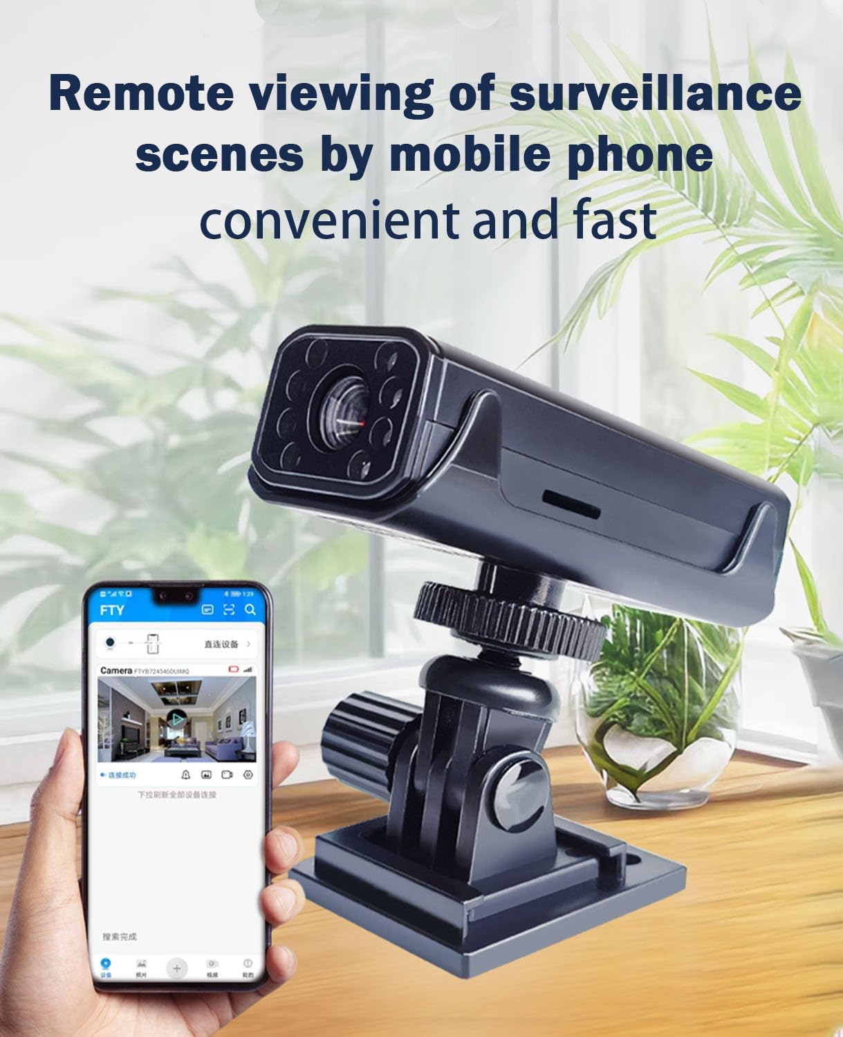 Caméra YELEOKE A10de surveillance Wi‑Fi intérieure/extérieure sans fil