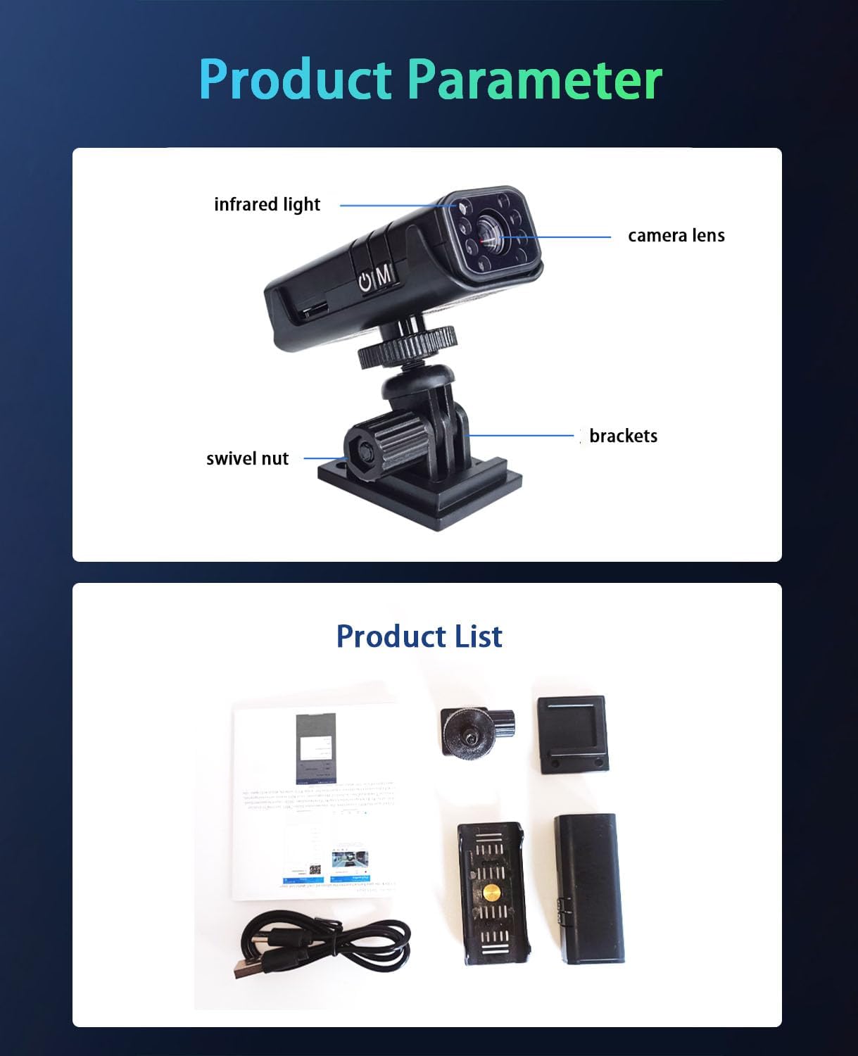 Caméra YELEOKE A10de surveillance Wi‑Fi intérieure/extérieure sans fil