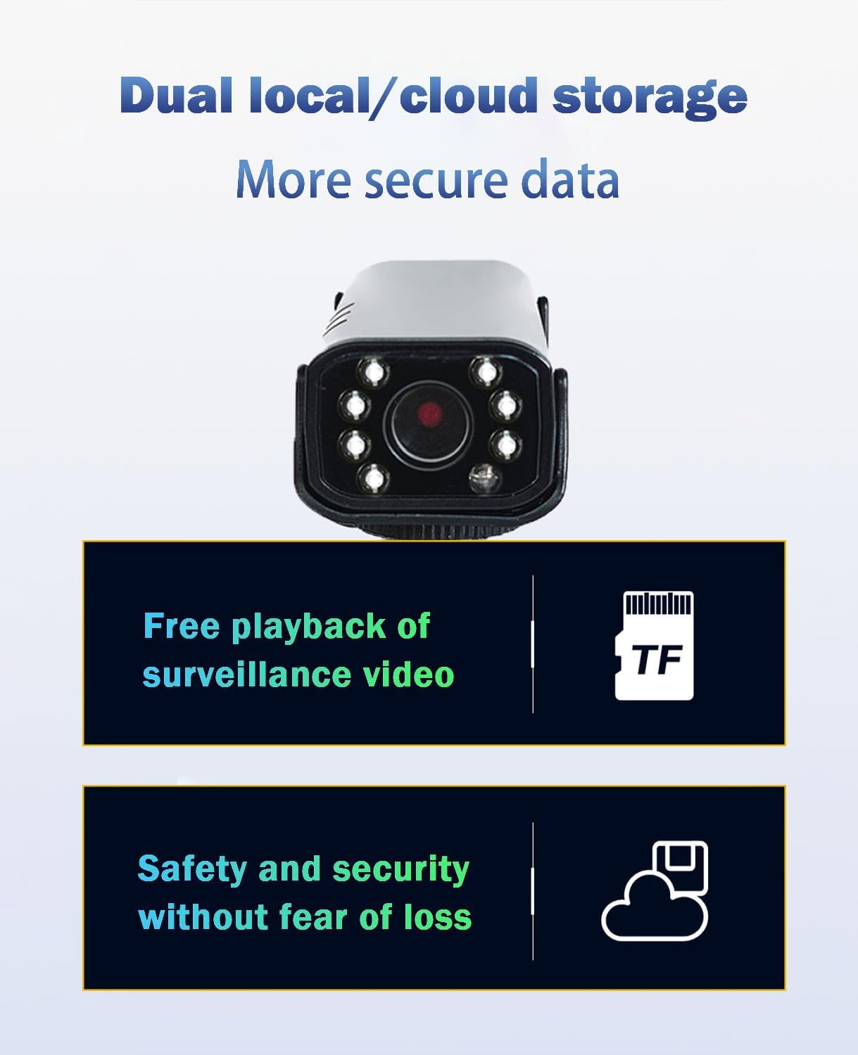 Caméra YELEOKE A10de surveillance Wi‑Fi intérieure/extérieure sans fil
