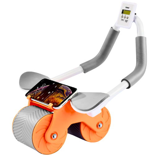 Rouleau abdominal 2 en 1 avec rebond automatique et support ergonomique