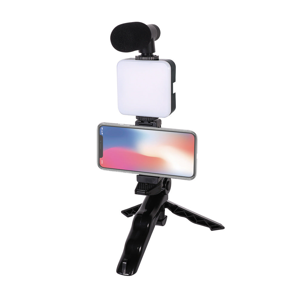Kit Vlogging Complet Smartphone – Lampe LED, Microphone, Trépied et Support