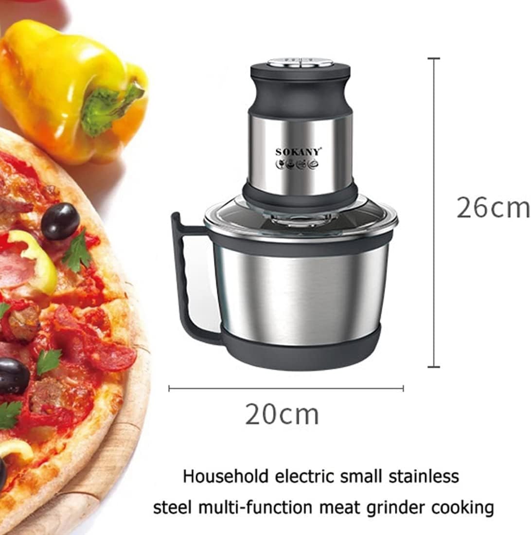 Hachoir électrique SOKANY 800W – Bol inox 3L, 4 lames