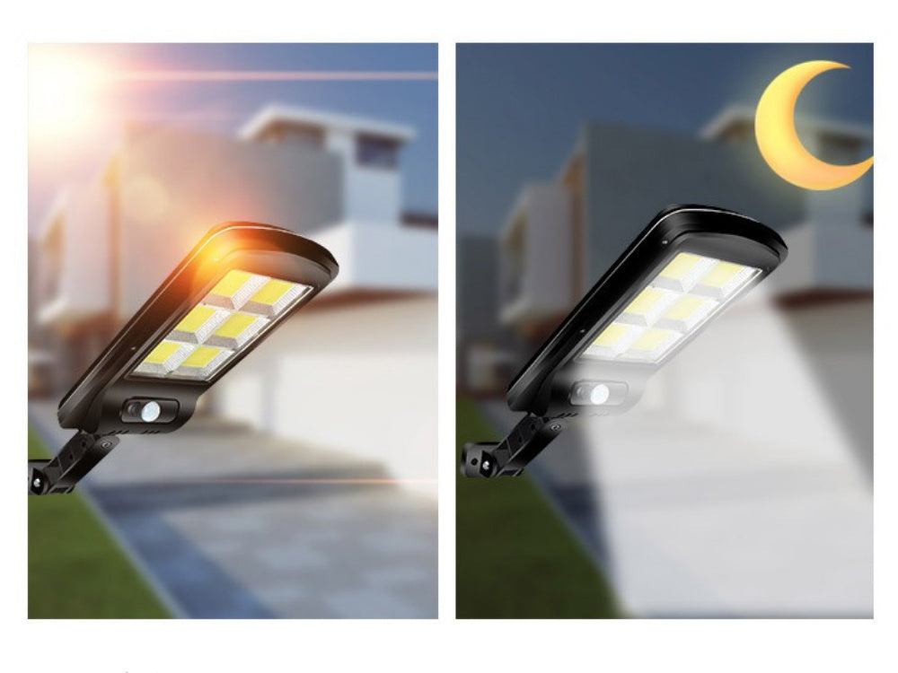 Lampe solaire extérieure avec panneau solaire intégré et 120 LEDs COB