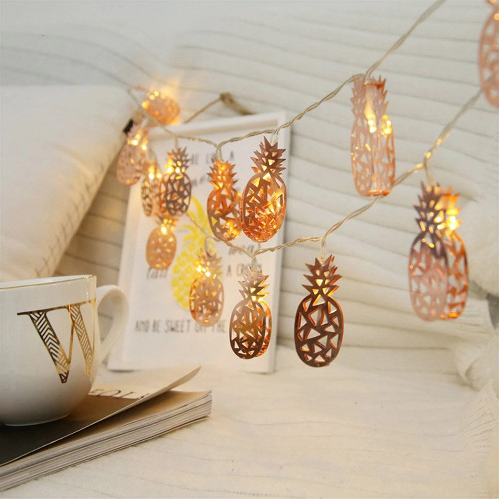 Guirlande Lumineuse Ananas – LED Décorative pour Halloween, Noël et Fêtes