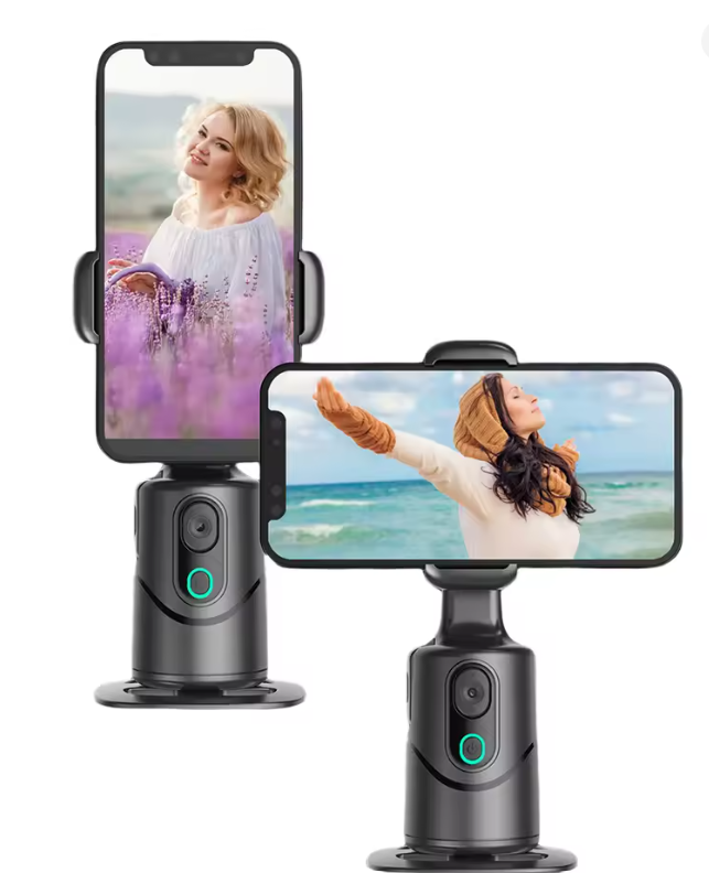 Support Caméra Intelligent Rotatif à 360°-Trépied Suivi Automatique du Visage