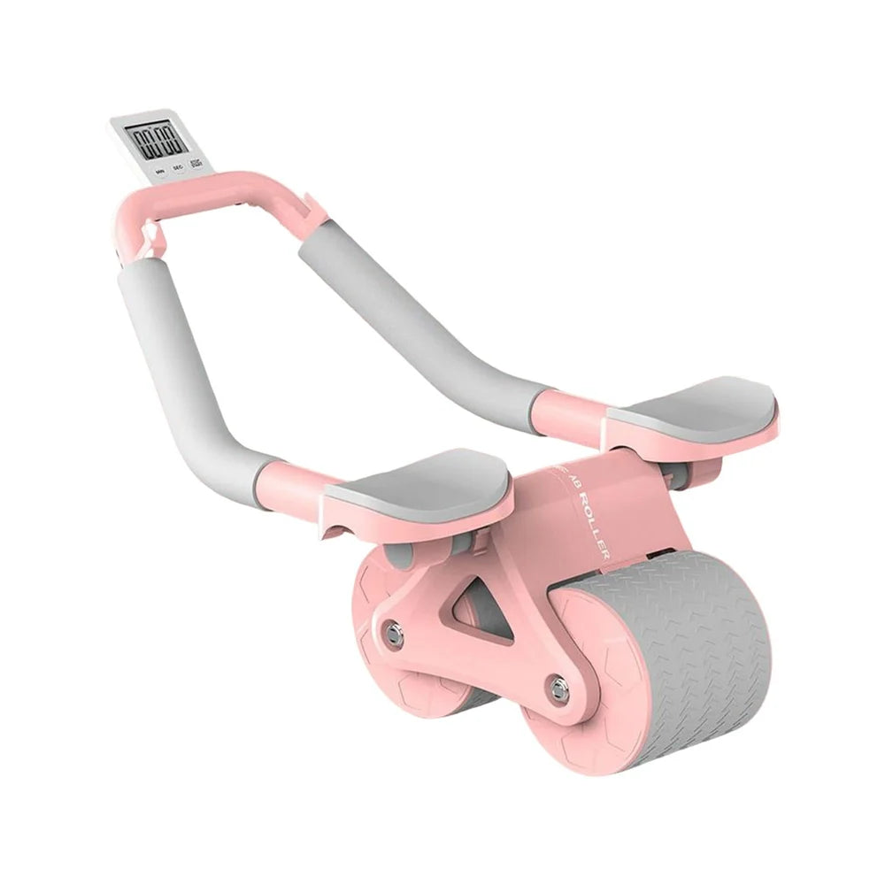 Rouleau abdominal 2 en 1 avec rebond automatique et support ergonomique
