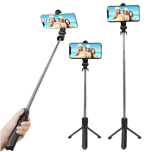 Baguette de Selfie et Support tel  avec Led– Rotation à 360°